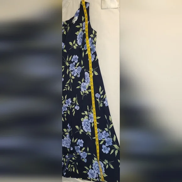 90's Vintage Floral Cap Sleeve Maxi Studio 1 Dress Size 14 Unlined Gardengirl - Picture 6 of 11